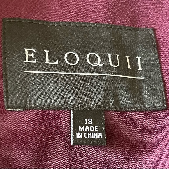 Eloquii Women’s Tie Neck Peplum Blazer Jacket Plus Size 18 Purple Fitted Suiting - Picture 7 of 11